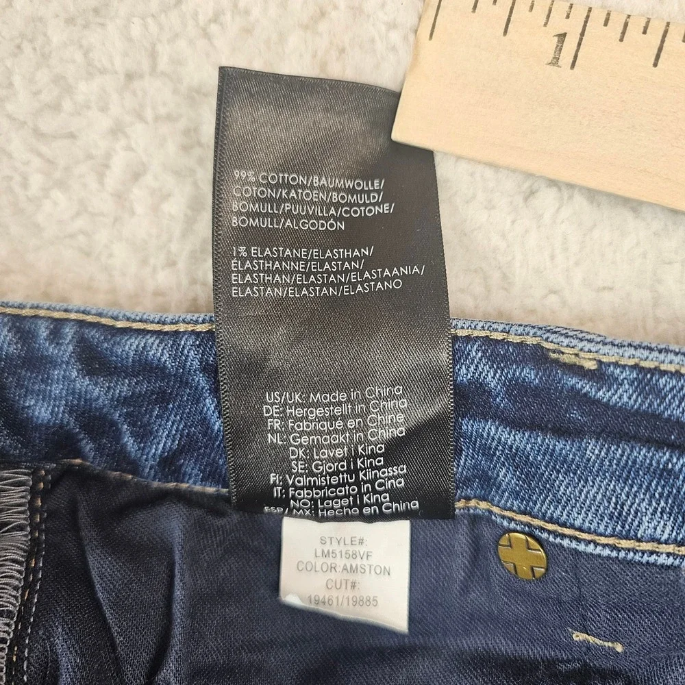 Liverpool Los Angeles Boyfriend Distressed Hem Jeans Medium Wash Womens 6/28